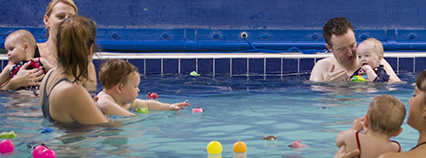 Parent and baby swimming lessons